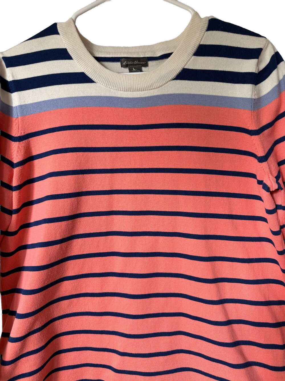 Eddie Bauer Women’s Striped Cotton Knit Sweater - Size XL